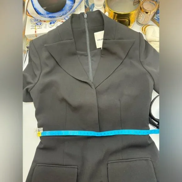 🆕 ROLAND MOURET 🧿 NWOT Belted Cady Midi Dress, Black - Sz UK 6 / US 2 - Picture 16 of 16